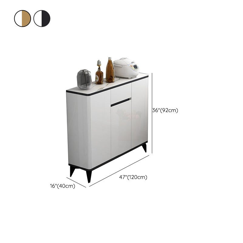 Glam Sideboard Wood Adjustable Shelving Side Board with Cabinets and Drawers