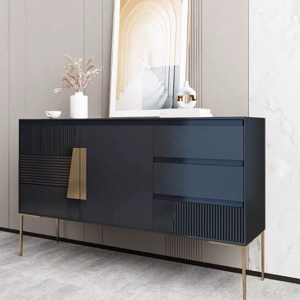 Glam Style Sideboard Wood Side Board with Cabinets and Drawers