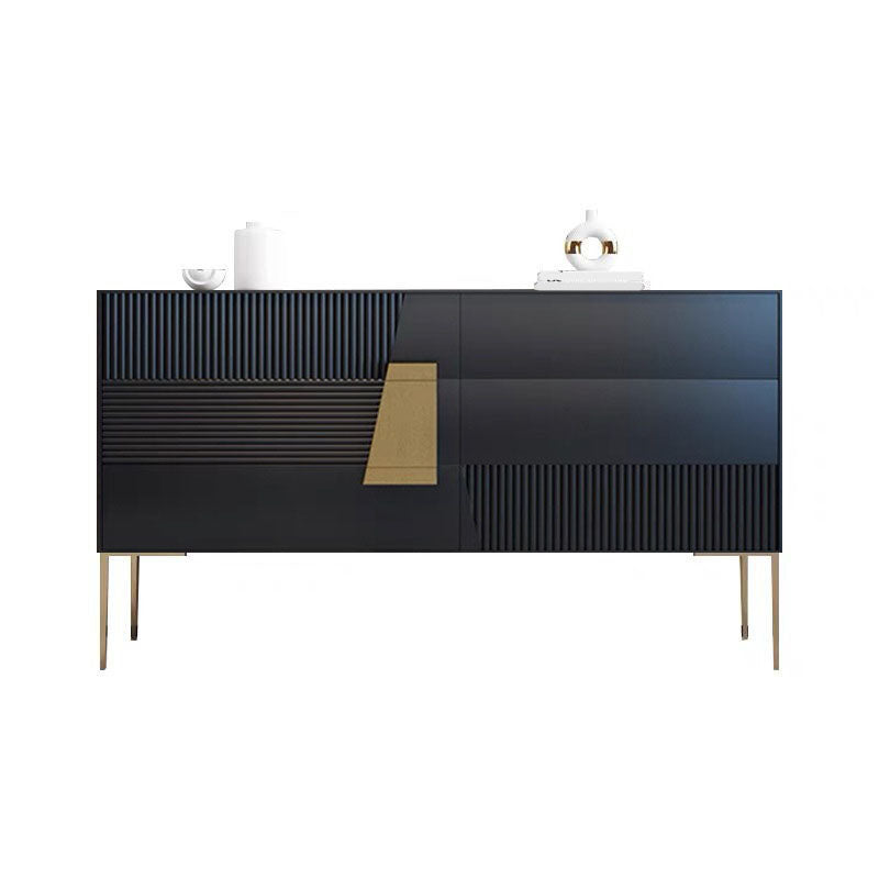 Glam Style Sideboard Wood Side Board with Cabinets and Drawers