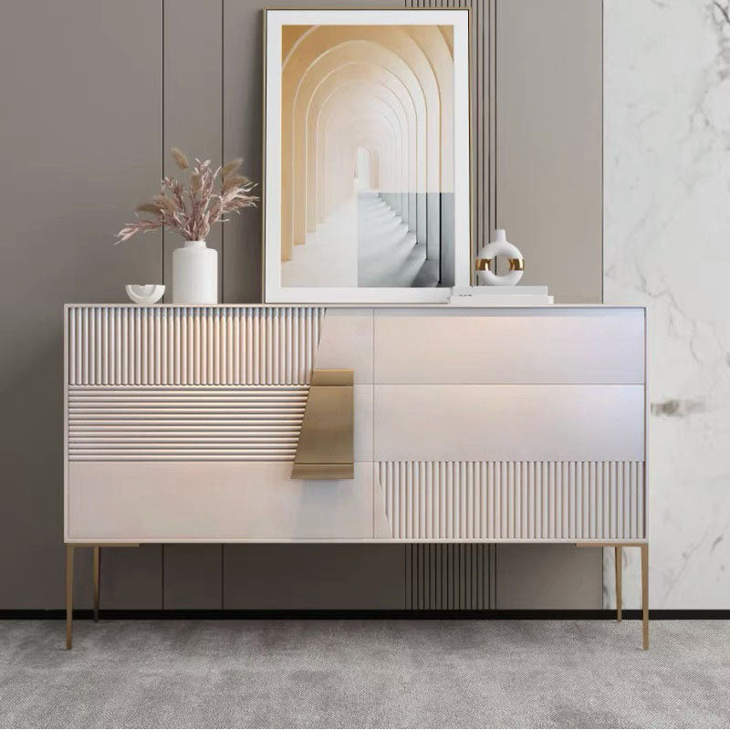 Glam Style Sideboard Wood Side Board with Cabinets and Drawers