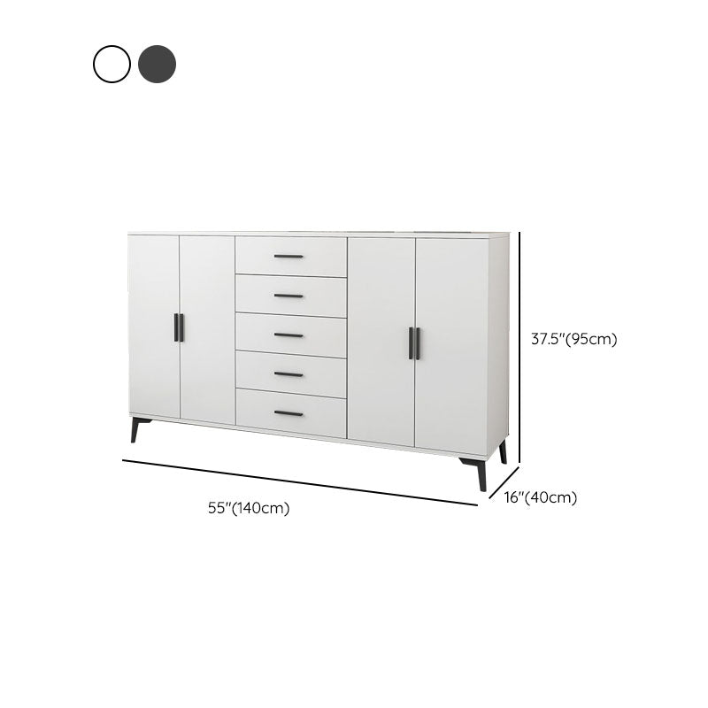 Wood Sideboard Modern Style Side Board with Cabinets and Drawers