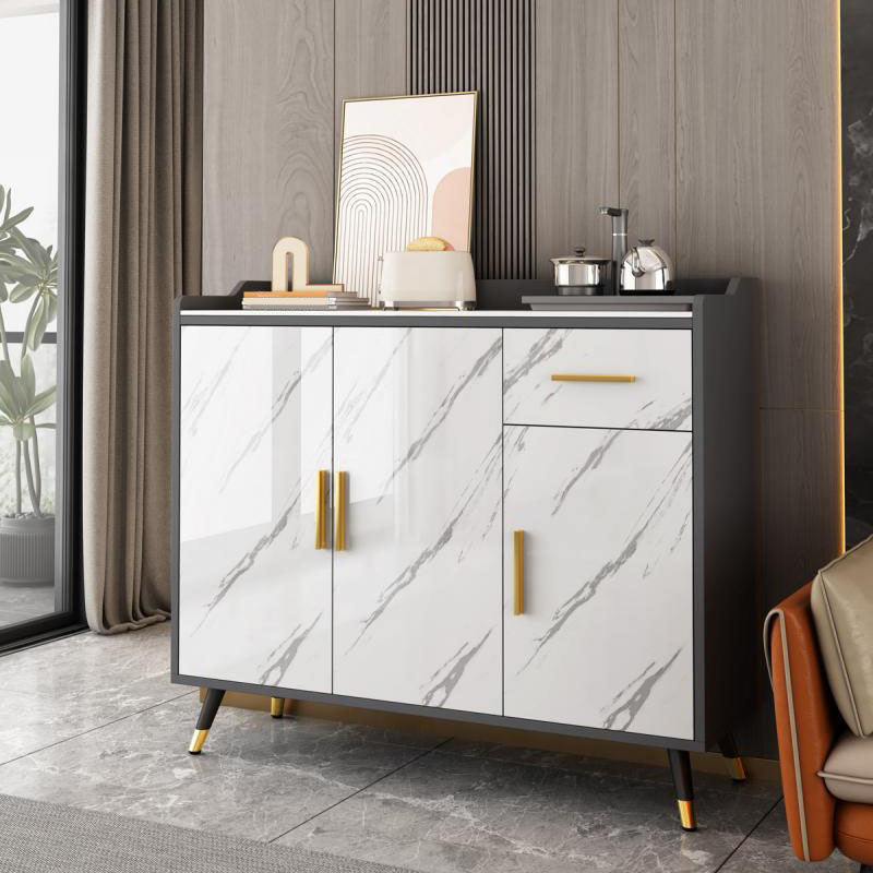 Modern Style Sideboa Stone Side Board with Drawers and Cabinets