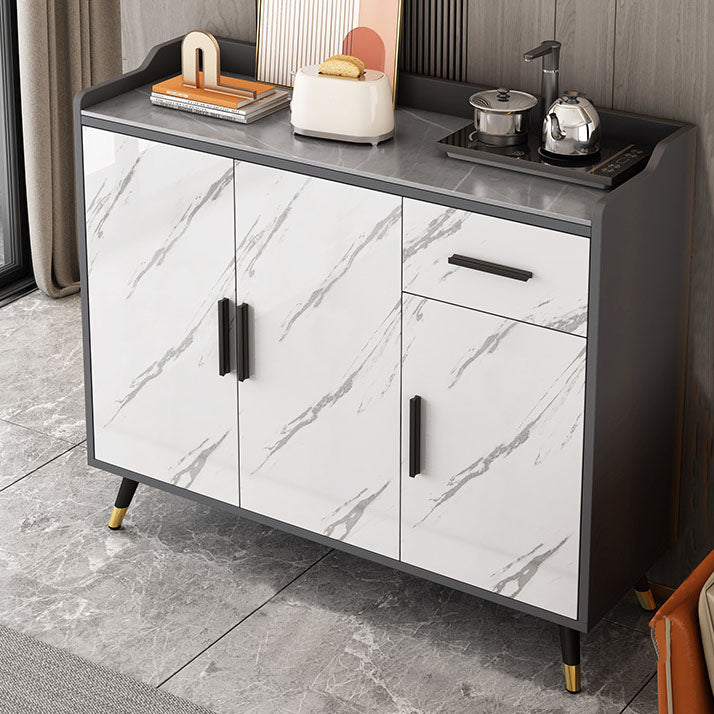 Modern Style Sideboa Stone Side Board with Drawers and Cabinets