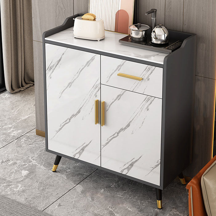 Modern Style Sideboa Stone Side Board with Drawers and Cabinets