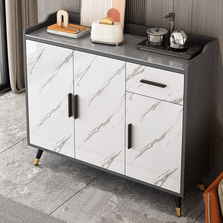 Modern Style Sideboa Stone Side Board with Drawers and Cabinets