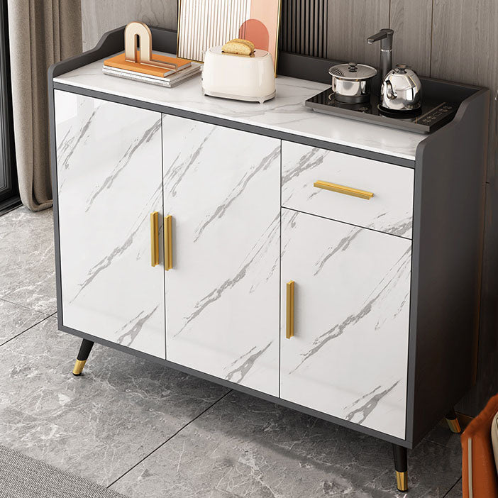 Modern Style Sideboa Stone Side Board with Drawers and Cabinets