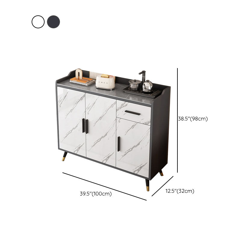 Modern Style Sideboa Stone Side Board with Drawers and Cabinets