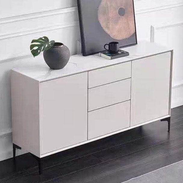 Stone Sideboard Modern Style Side Board with Cabinets and Drawers