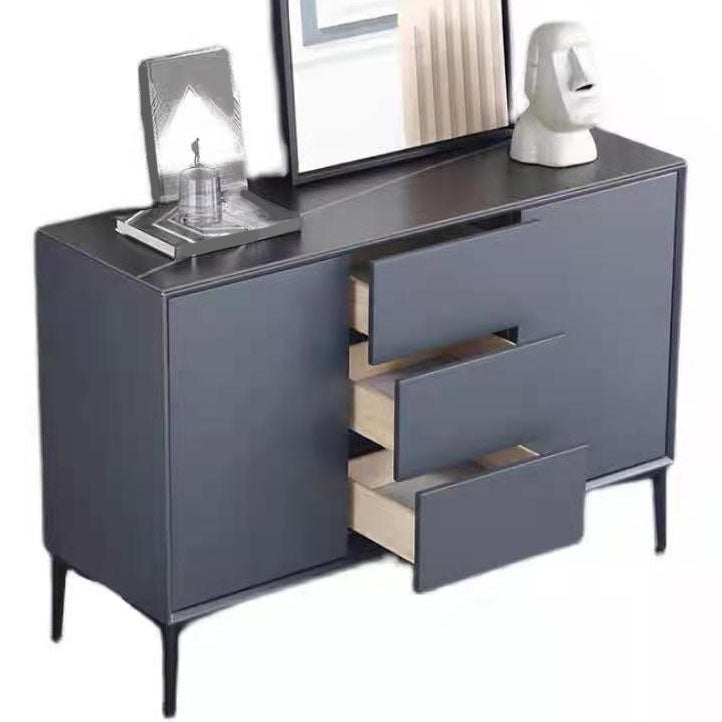 Stone Sideboard Modern Style Side Board with Cabinets and Drawers