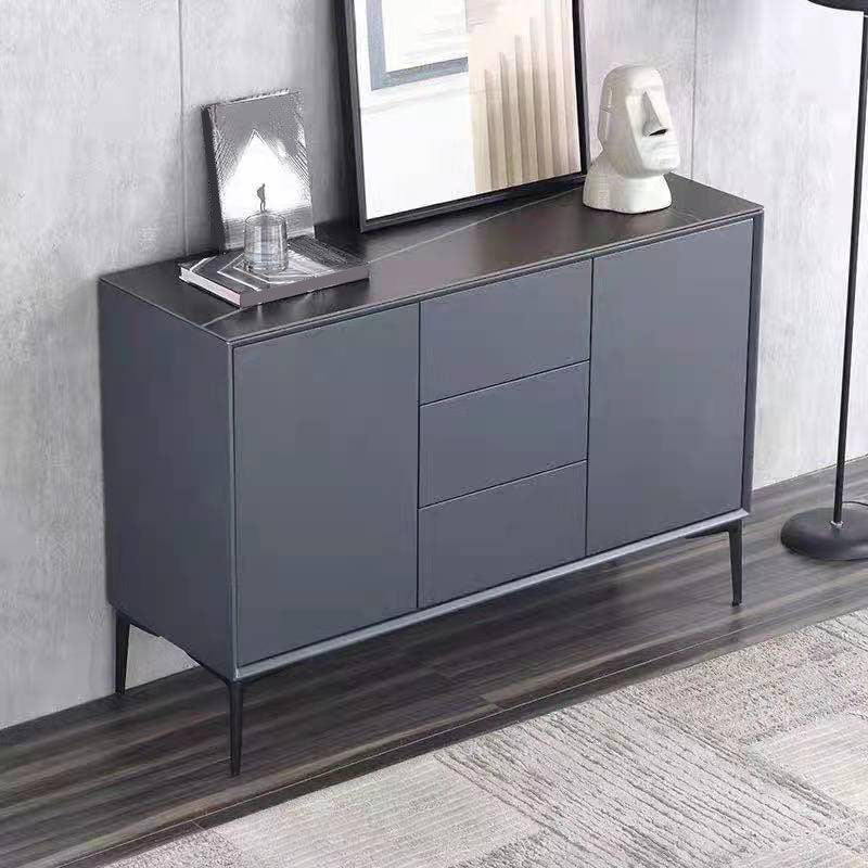 Stone Sideboard Modern Style Side Board with Cabinets and Drawers