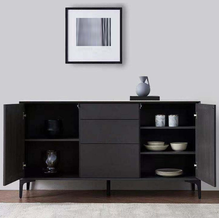 Stone Sideboard Modern Style Side Board with Cabinets and Drawers