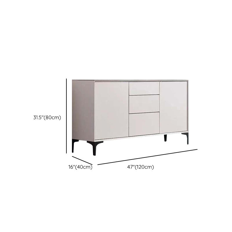 Stone Sideboard Modern Style Side Board with Cabinets and Drawers