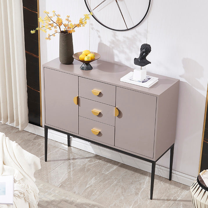 Glam Sideboard Adjustable Shelving Wood Side Board with Cabinets and Drawers