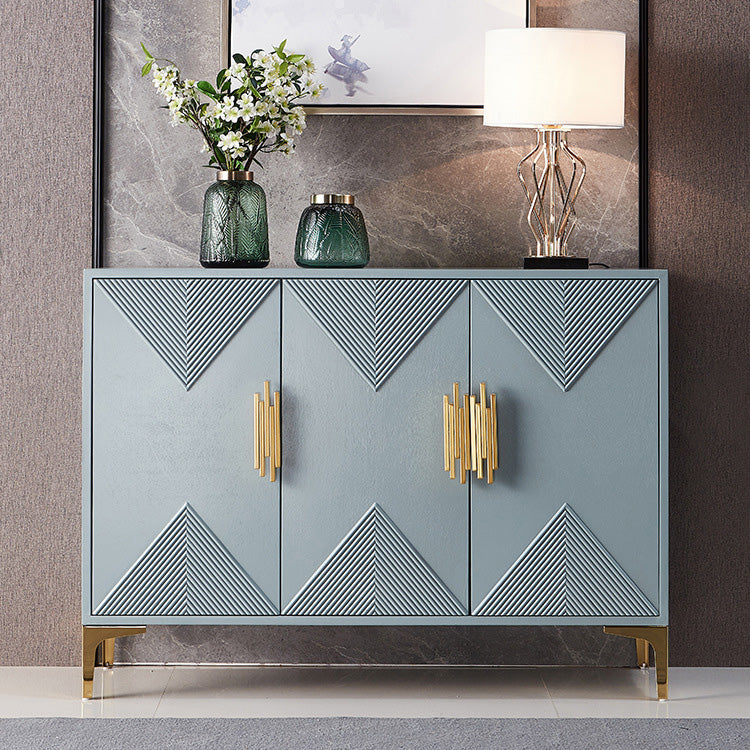 Wood Sideboard Cabinet Glam Style Buffet Sideboard with Cabinets