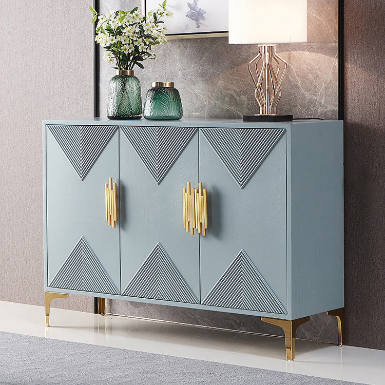 Wood Sideboard Cabinet Glam Style Buffet Sideboard with Cabinets