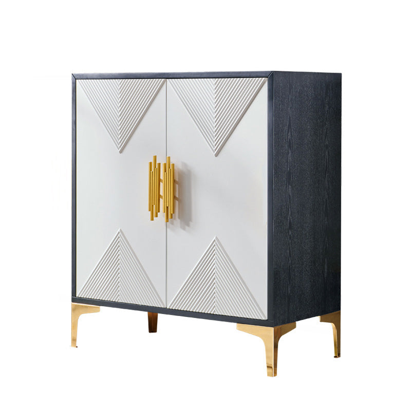 Wood Sideboard Cabinet Glam Style Buffet Sideboard with Cabinets