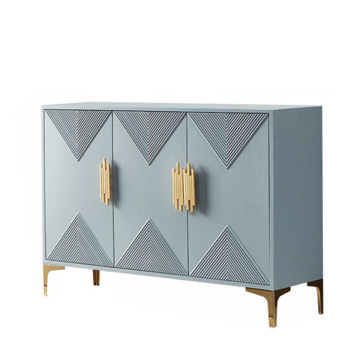 Wood Sideboard Cabinet Glam Style Buffet Sideboard with Cabinets