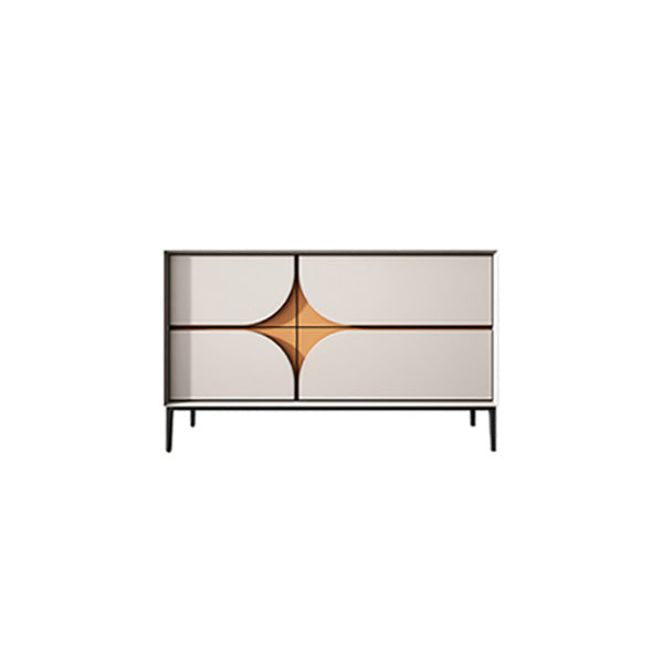 Glam Style Credenza Wood Side Board with Drawers and Cabinets