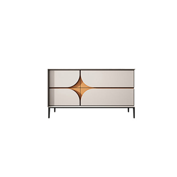 Glam Style Credenza Wood Side Board with Drawers and Cabinets