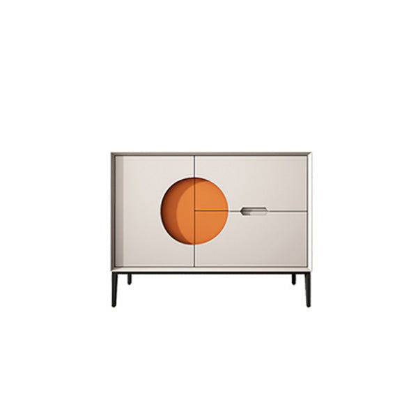 Glam Style Credenza Wood Side Board with Drawers and Cabinets