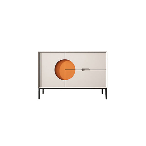 Glam Style Credenza Wood Side Board with Drawers and Cabinets