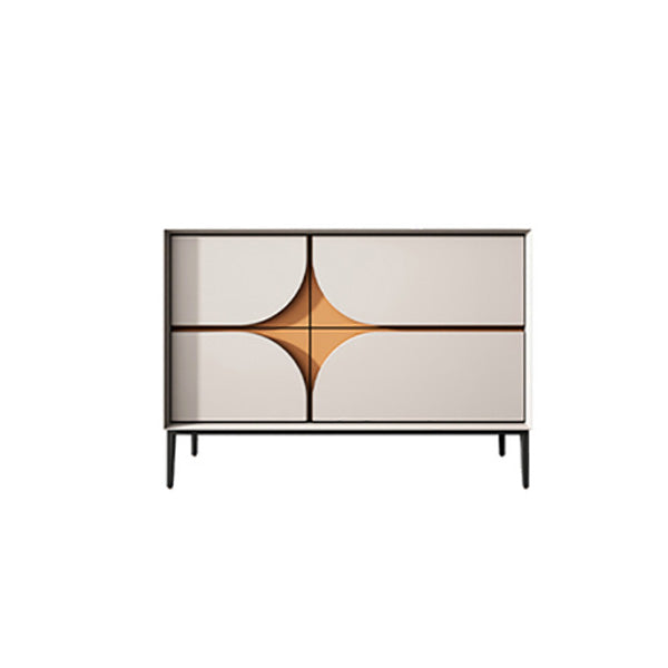 Glam Style Credenza Wood Side Board with Drawers and Cabinets