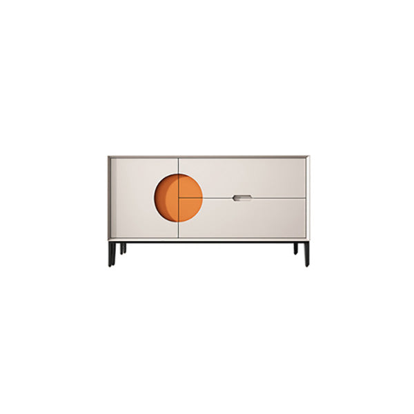 Glam Style Credenza Wood Side Board with Drawers and Cabinets