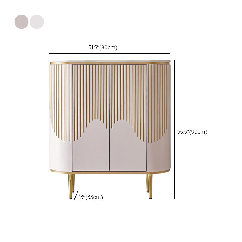 Modern Style Sideboard Stone Adjustable Shelving Side Board with Drawers and Cabinets