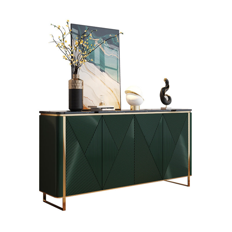 Modern & Contemporary Side Board Stone Credenza with Cabinets