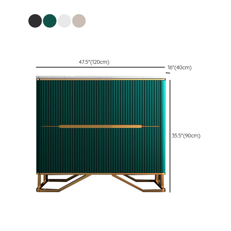 Modern Contemporary Side Board Stone Credenza with Cabinets for Kitchen