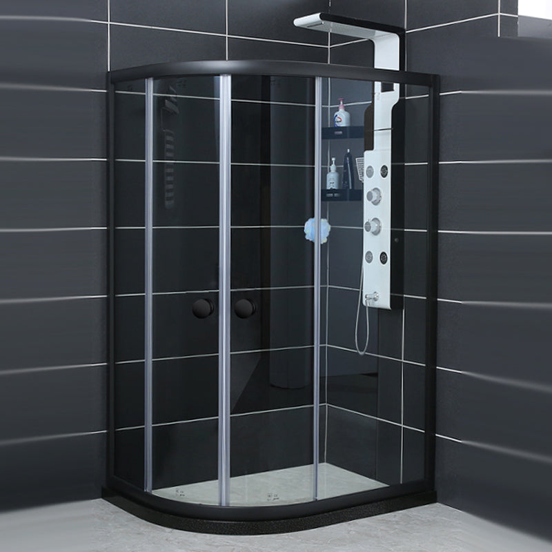 Rounded Shower Stall Semi-Frameless Corner Shower Stall with Tempered Glass