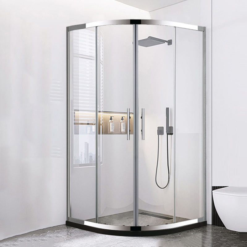 Rounded Shower Enclosure Double Sliding Corner Shower Enclosure