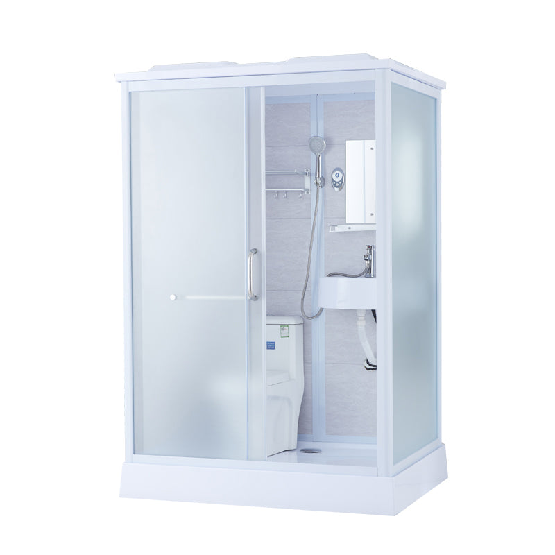 Framed Corner Shower Enclosure Rectangle Shower Enclosure with Faucet Included