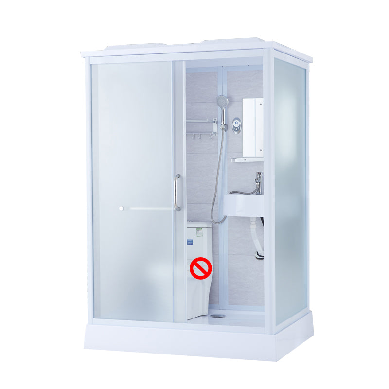 Framed Corner Shower Enclosure Rectangle Shower Enclosure with Faucet Included