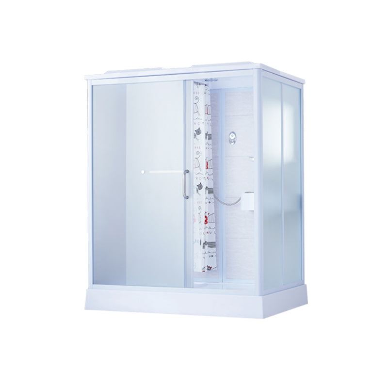 Framed Corner Shower Enclosure Rectangle Shower Enclosure with Faucet Included