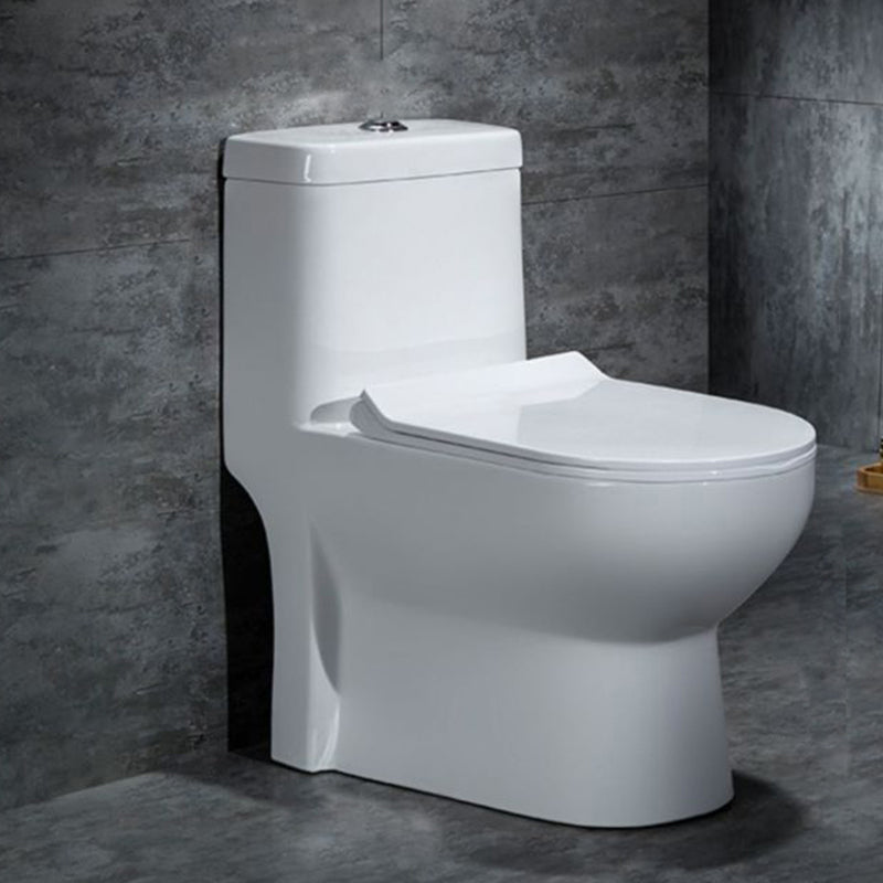 Traditional One Piece Flush Toilet Floor Mount Urine Toilet with Seat for Washroom