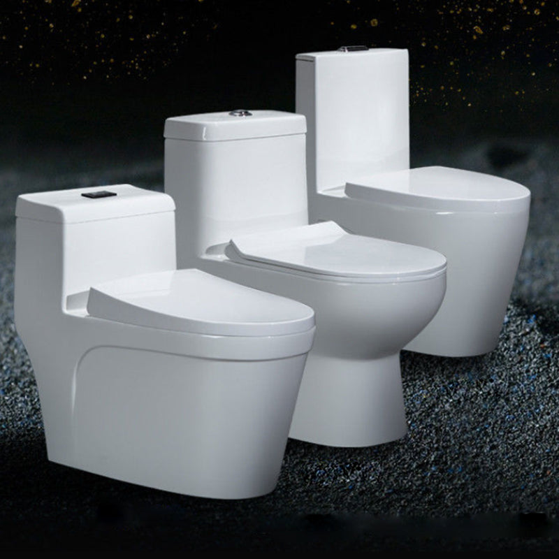 Traditional One Piece Flush Toilet Floor Mount Urine Toilet with Seat for Washroom