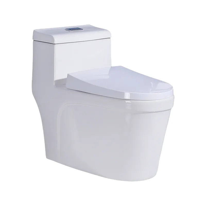 Traditional One Piece Flush Toilet Floor Mount Urine Toilet with Seat for Washroom