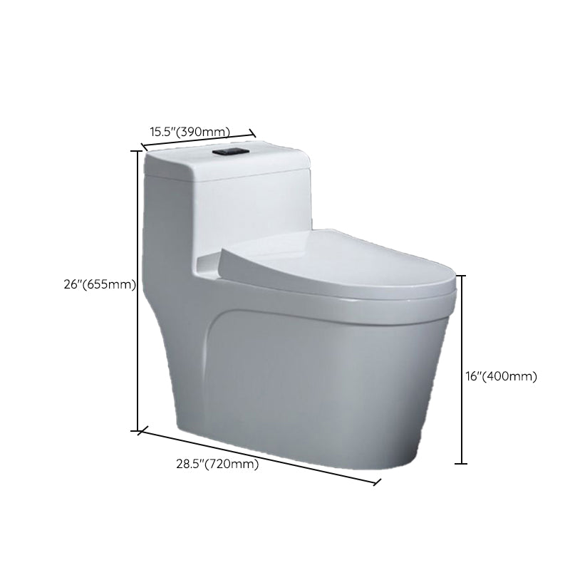 Traditional One Piece Flush Toilet Floor Mount Urine Toilet with Seat for Washroom