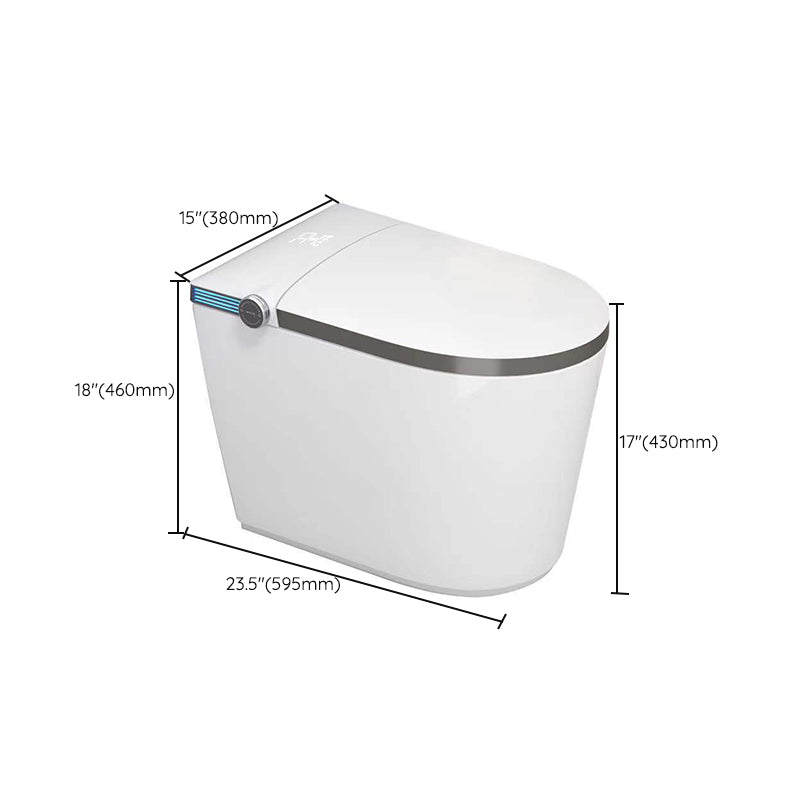 Contemporary One Piece Flush Toilet Floor Mount Urine Toilet with Seat for Washroom