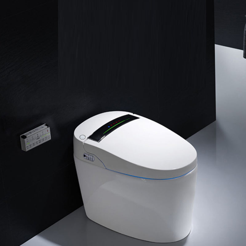 Contemporary Ceramic Flush Toilet Floor Mounted Toilet Bowl with Seat for Bathroom