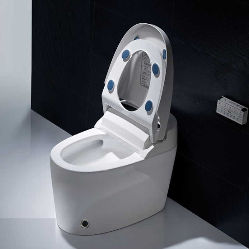 Contemporary Ceramic Flush Toilet Floor Mounted Toilet Bowl with Seat for Bathroom