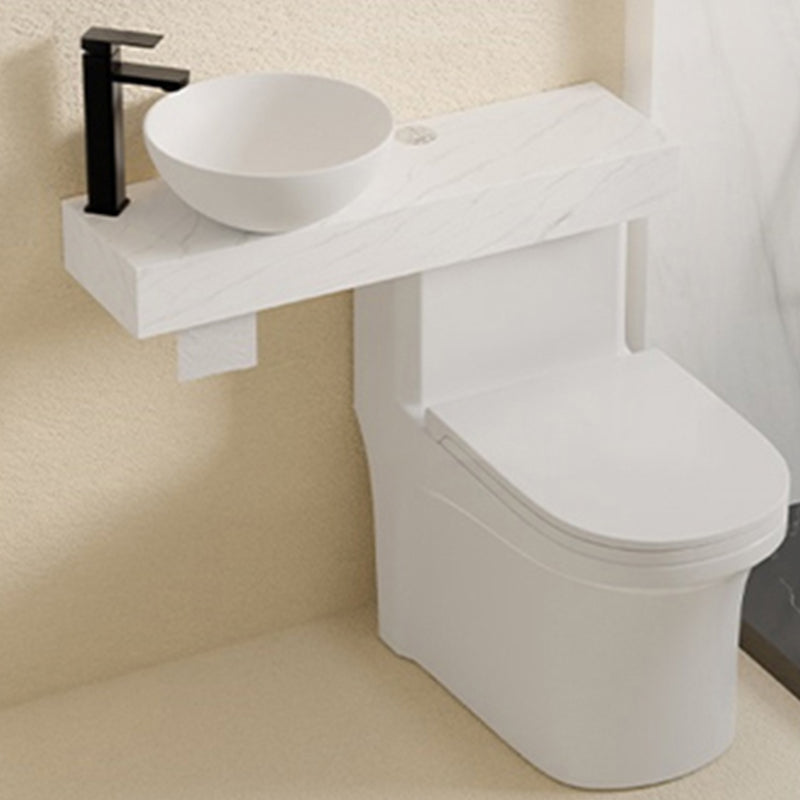 Modern One Piece Toilet Bowl White Urine Toilet with Seat for Bathroom