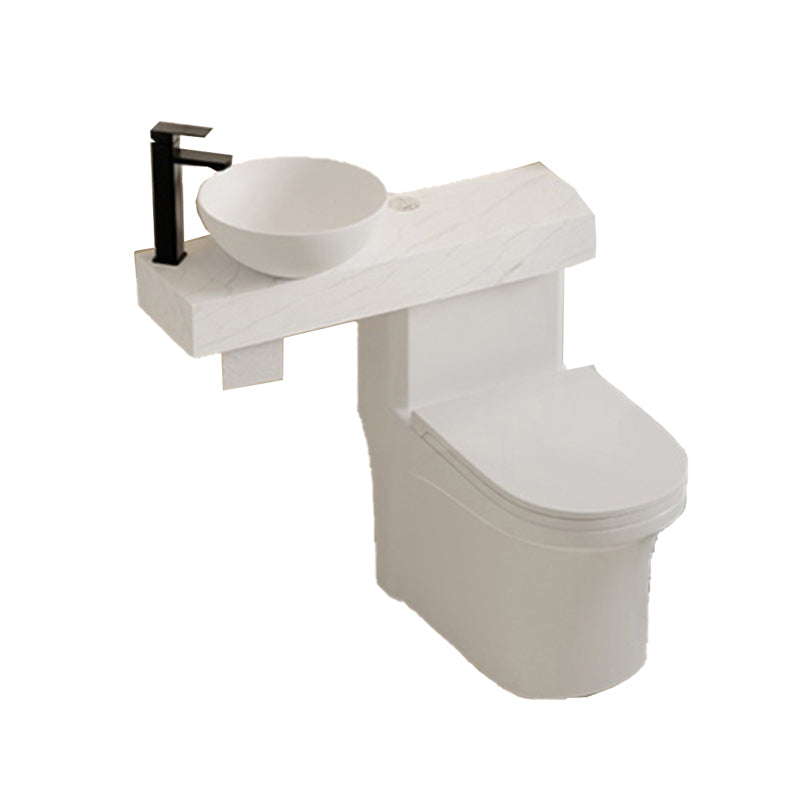 Modern One Piece Toilet Bowl White Urine Toilet with Seat for Bathroom