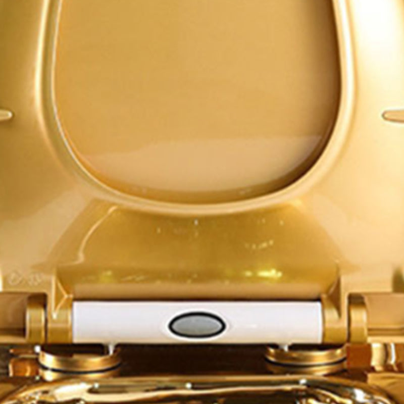 Contemporary One Piece Flush Toilet Floor Mounted Golden Urine Toilet for Washroom