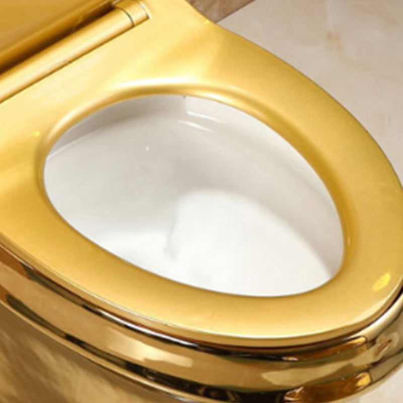 Contemporary One Piece Flush Toilet Floor Mounted Golden Urine Toilet for Washroom