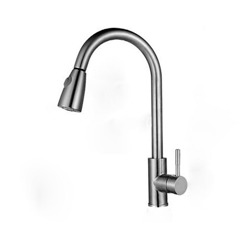 1-Hole Kitchen Faucet Pull down Sprayer Kitchen Faucet with Single Lever Handle