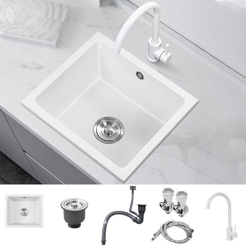 Quartz Kitchen Sink Single Bowl Kitchen Sink with with Drain Assembly