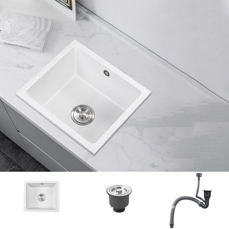 Quartz Kitchen Sink Single Bowl Kitchen Sink with with Drain Assembly