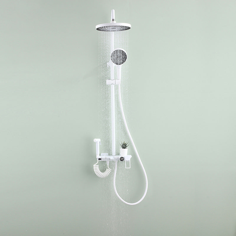 Shower System Adjustable Spray Pattern Wall Mount Lever Handle Shower Set with Shower Arm